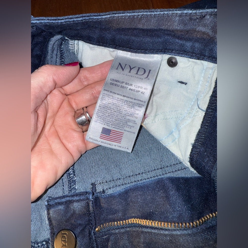 NYDJ Women's Blue Sheri Slim Leg Jeans dark wash - Picture 12 of 14